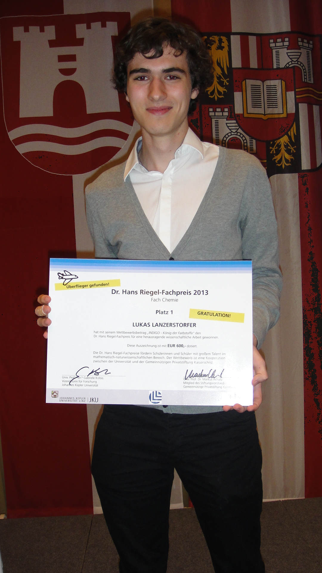 Lukas Lanzerstorfer (8B) gewinnt Chemie-Preis!
